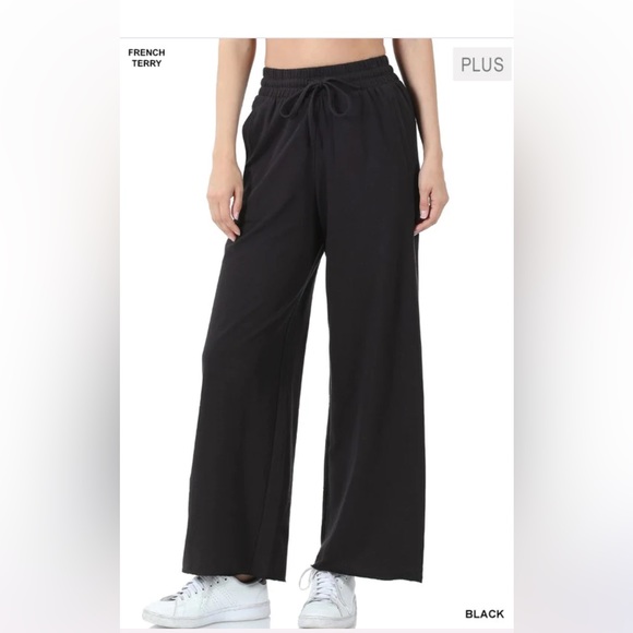 ZENANA FRENCH TERRY DIP DYE RAGLAN SLEEVE TOP & LOUNGE PANTS SET
